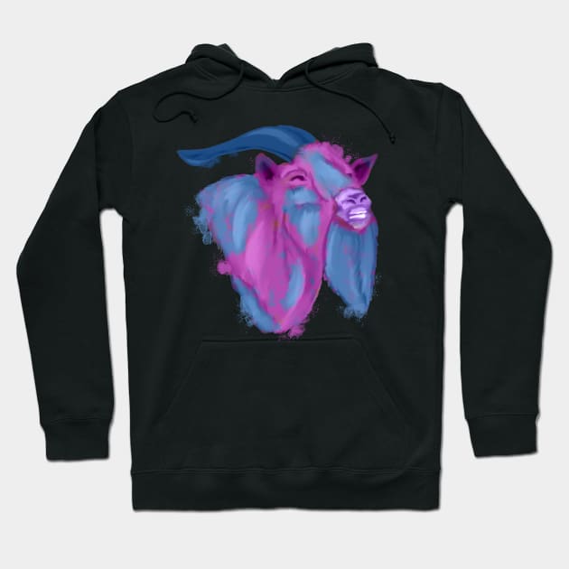 Colorful goat Hoodie by Antiope